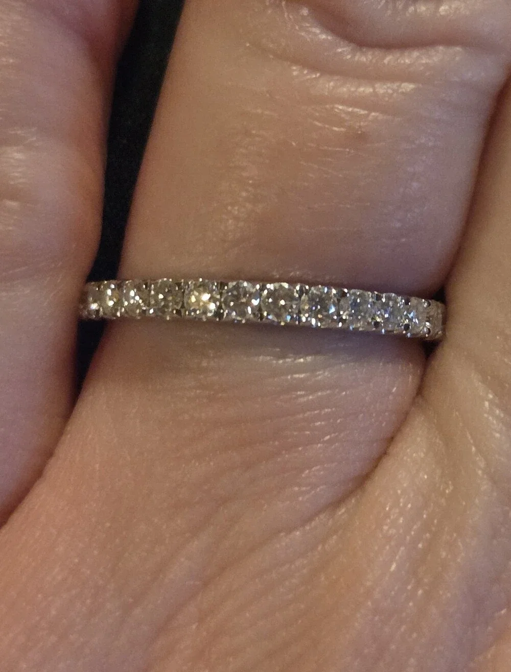 IMOLOVE Moissanite Full Eternity 925 Sterling Silver 1ct Size 8 Ring